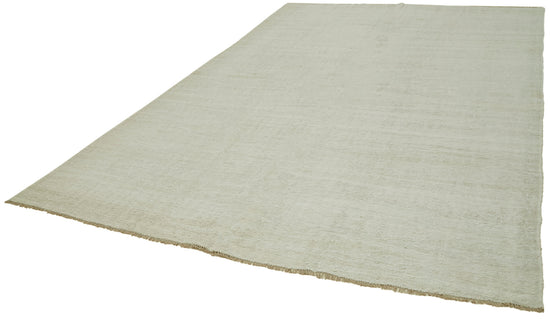 8x11 White Hemp Kilim Rug - 41988