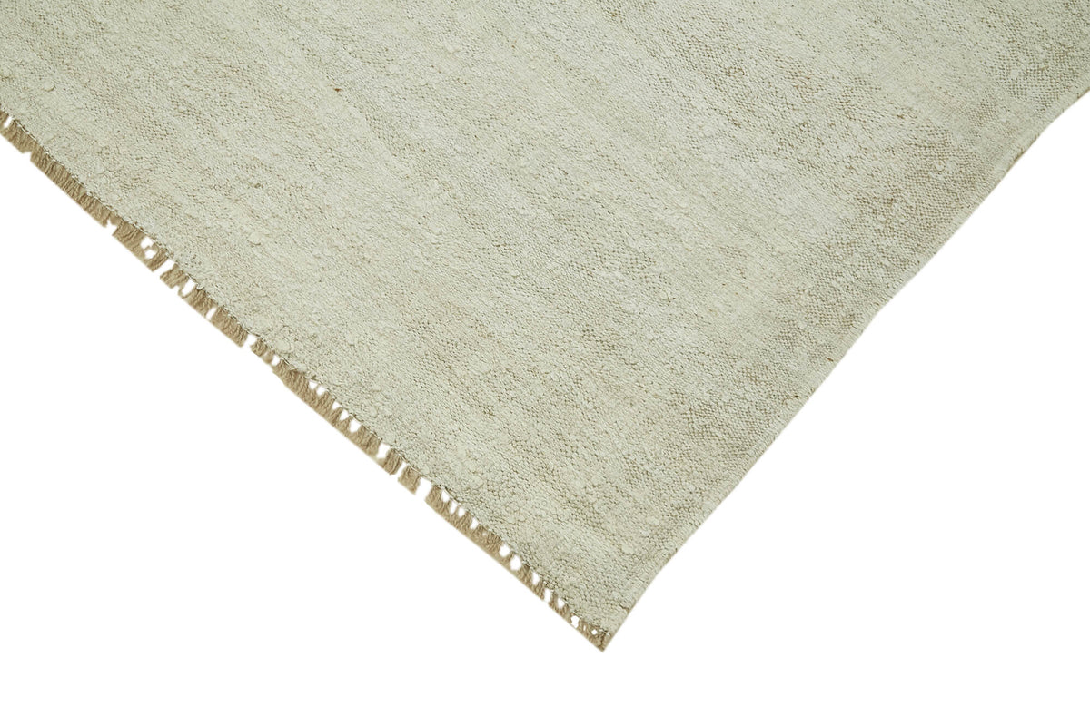 8x11 White Hemp Kilim Rug - 41988