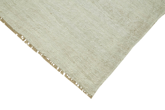8x11 White Hemp Kilim Rug - 41988