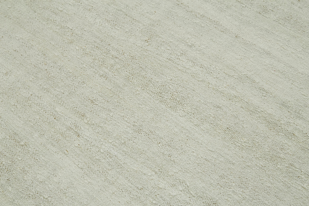 8x11 White Hemp Kilim Rug - 41988