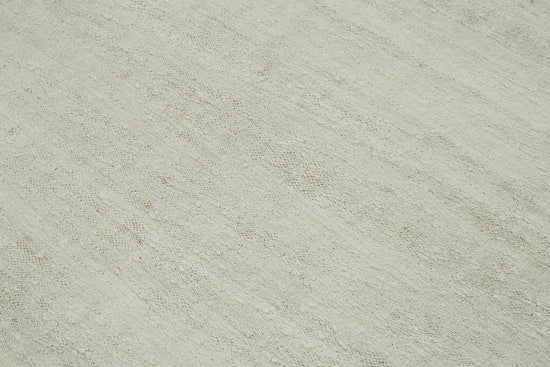 8x11 White Hemp Kilim Rug - 41988