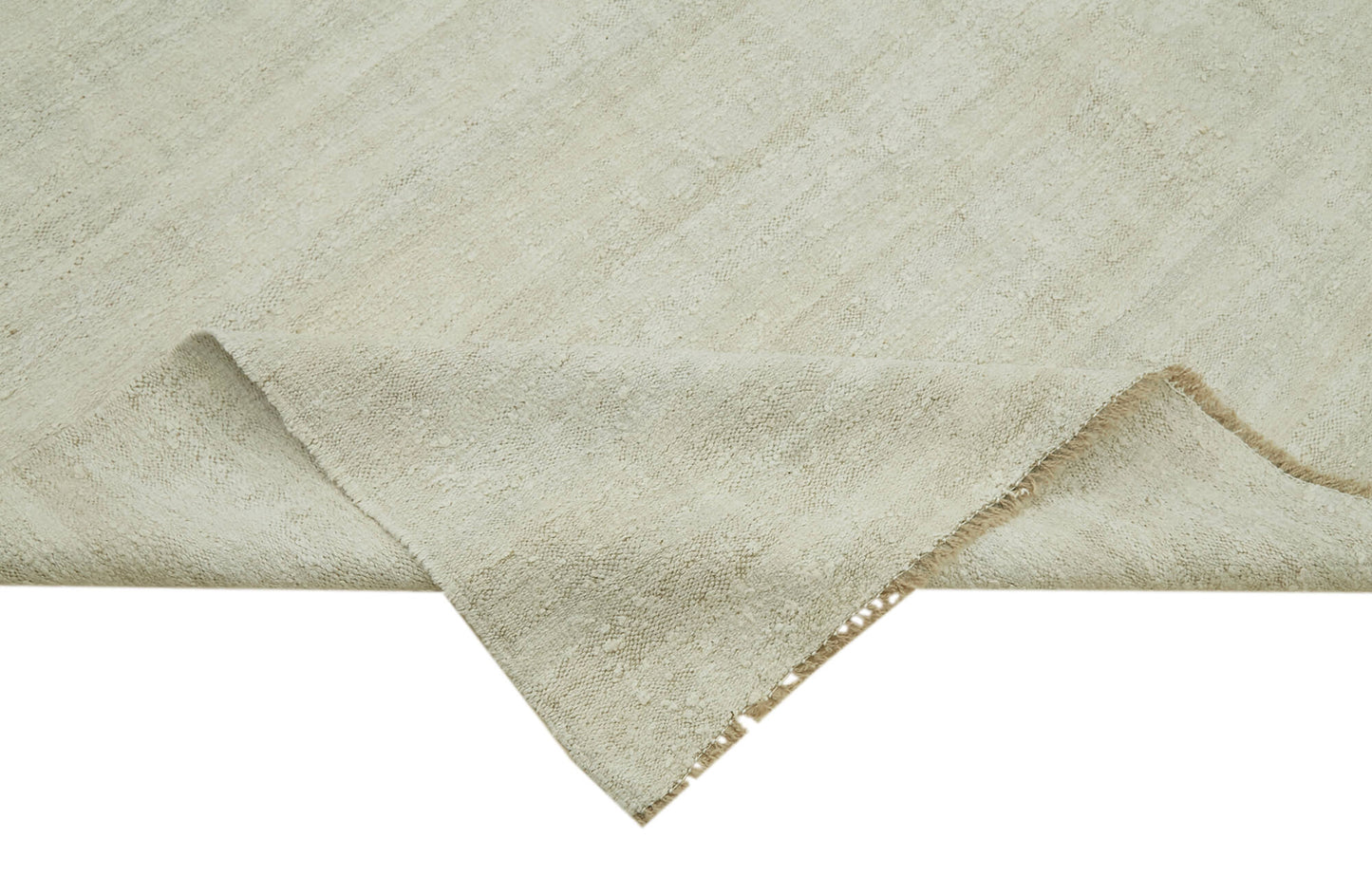 8x11 White Hemp Kilim Rug - 41988