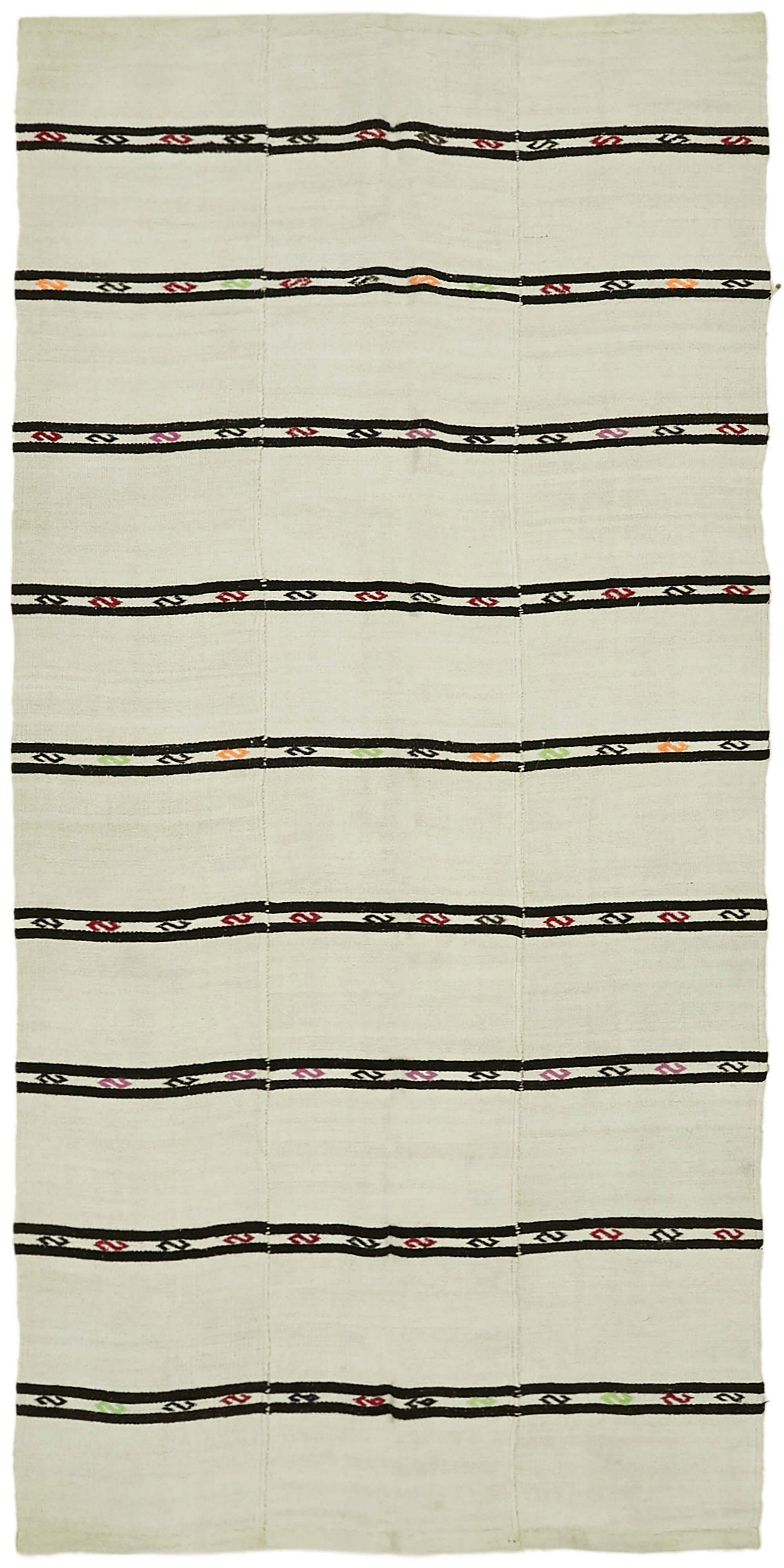 6x12 Beige Hemp Kilim Rug - 41994