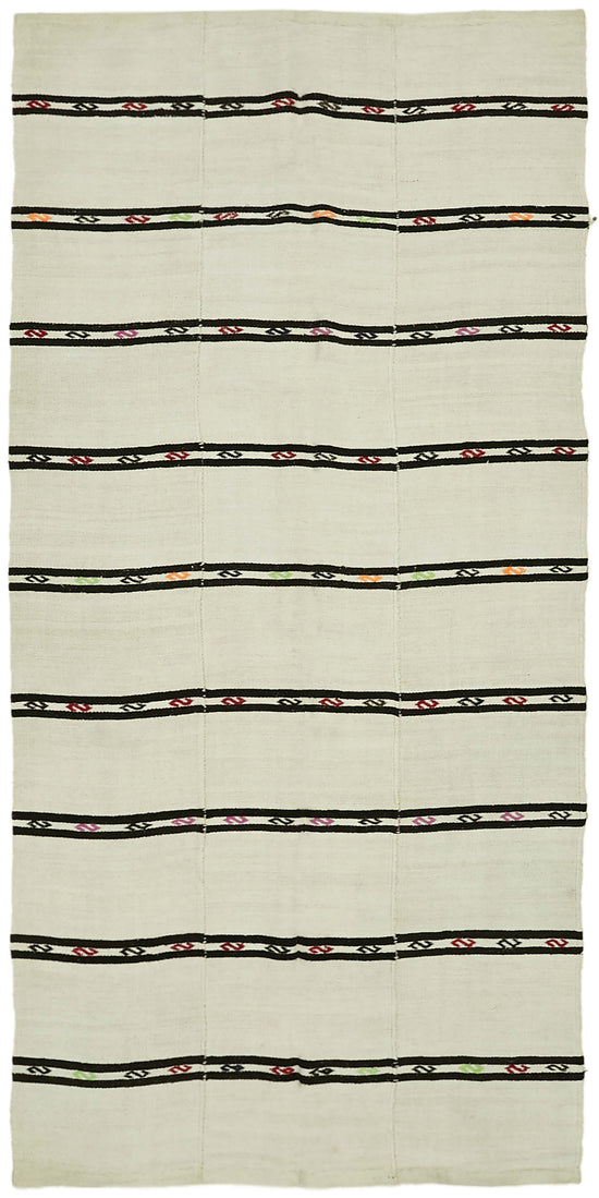 6x12 Beige Hemp Kilim Rug - 41994