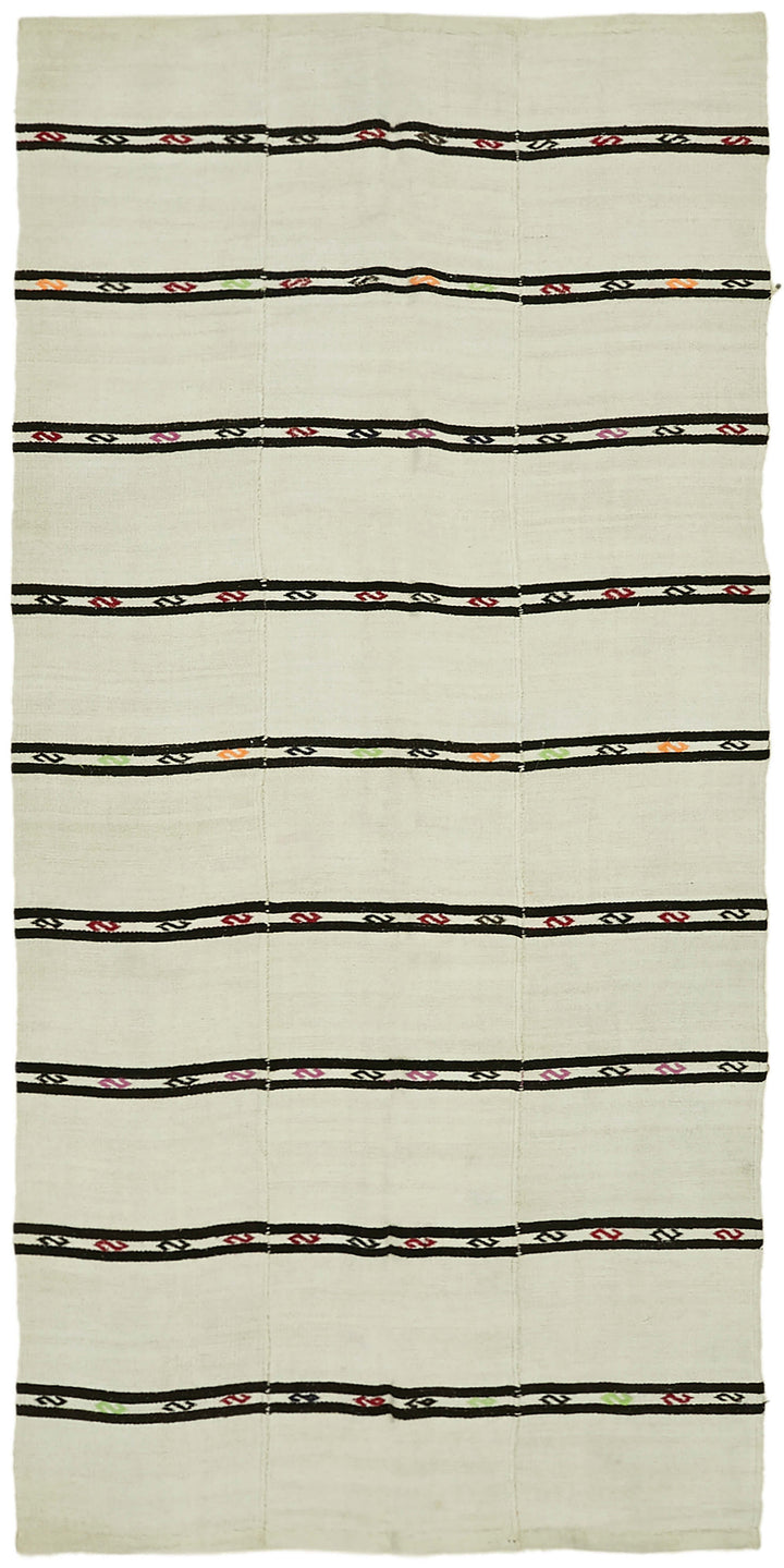 6x12 Beige Hemp Kilim Rug - 41994