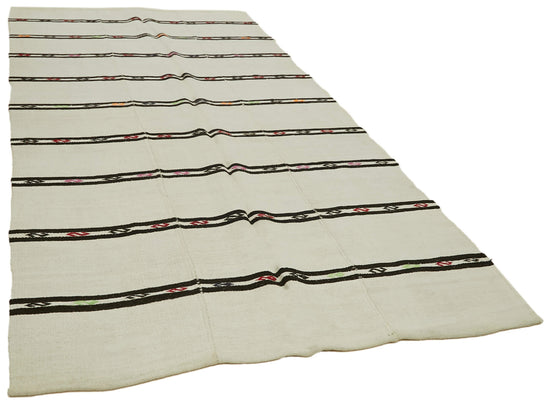 6x12 Beige Hemp Kilim Rug - 41994