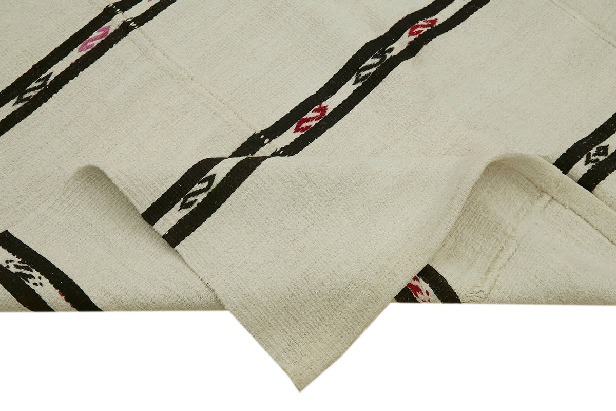 6x12 Beige Hemp Kilim Rug - 41994