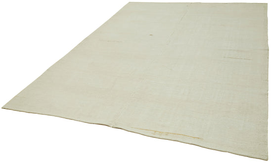 7x10 Beige Hemp Kilim Rug - 41995