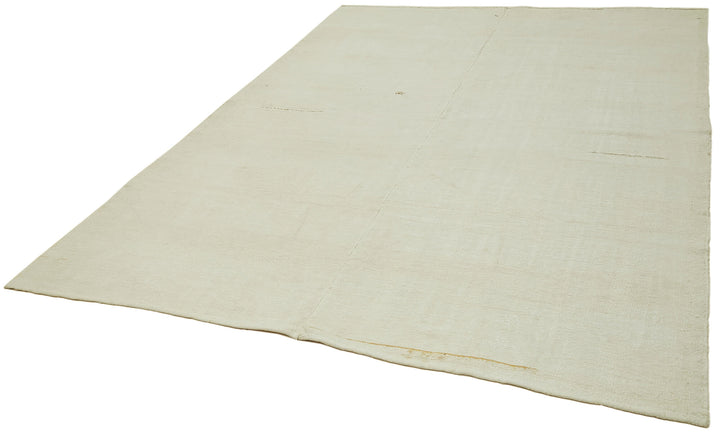 7x10 Beige Hemp Kilim Rug - 41995