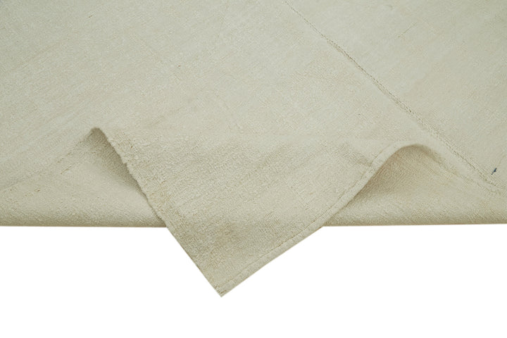 7x10 Beige Hemp Kilim Rug - 41995