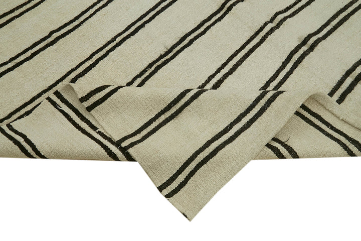 7x11 Beige Hemp Kilim Rug - 41997