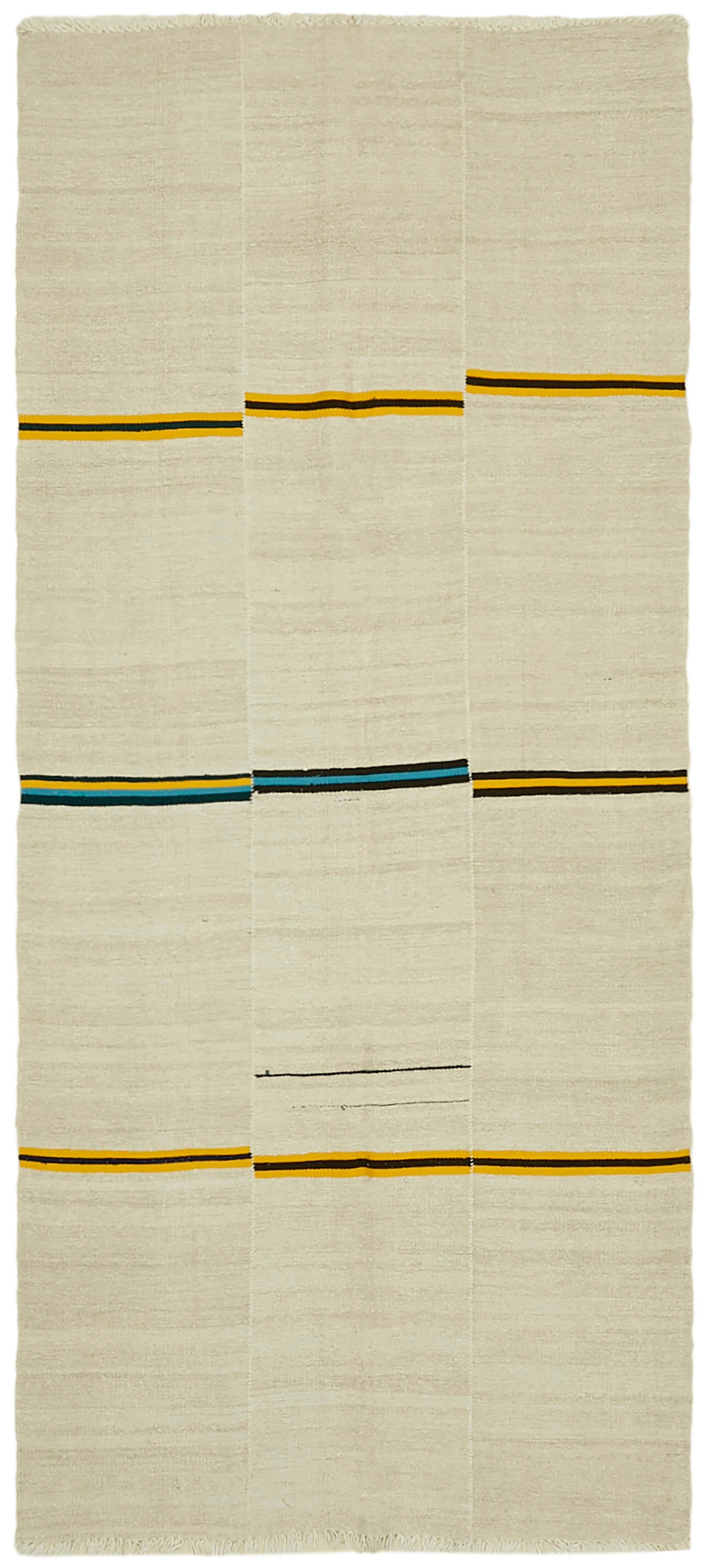 5x11 Beige Hemp Kilim Rug - 41998