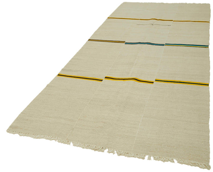 5x11 Beige Hemp Kilim Rug - 41998