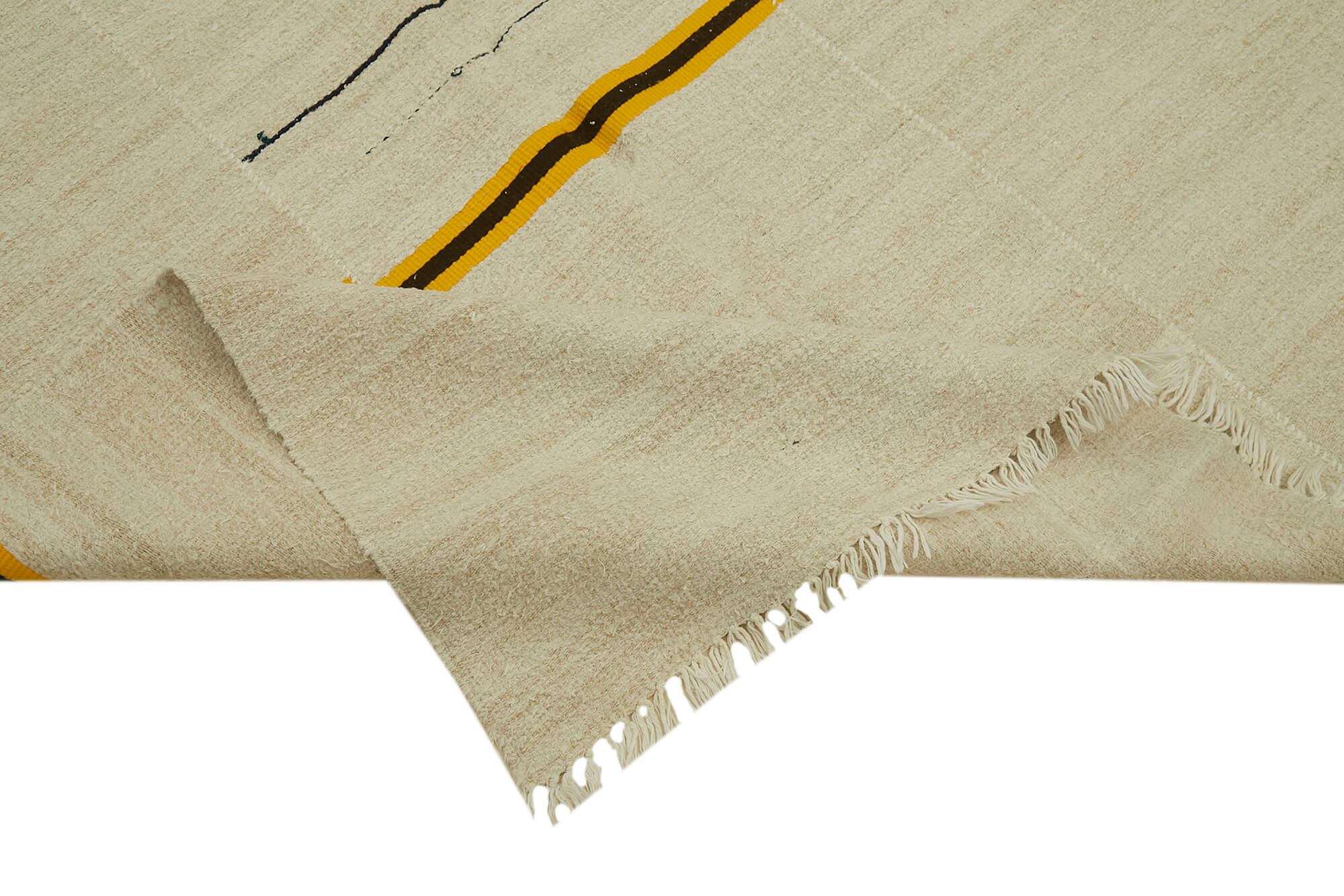 5x11 Beige Hemp Kilim Rug - 41998