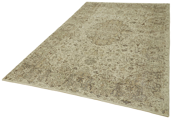 6x11 Beige Turkish Vintage Area Rug - 42001