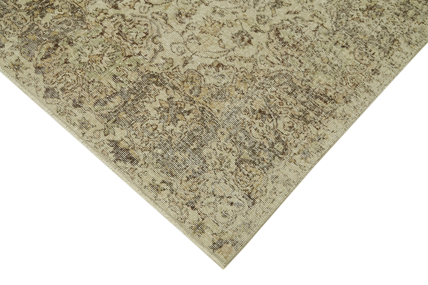 6x11 Beige Turkish Vintage Area Rug - 42001