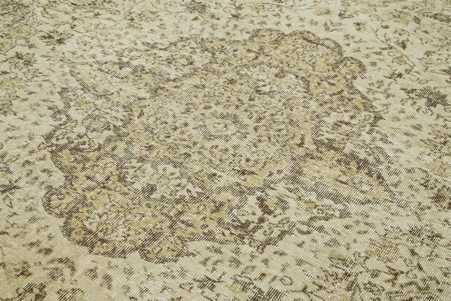 6x11 Beige Turkish Vintage Area Rug - 42001