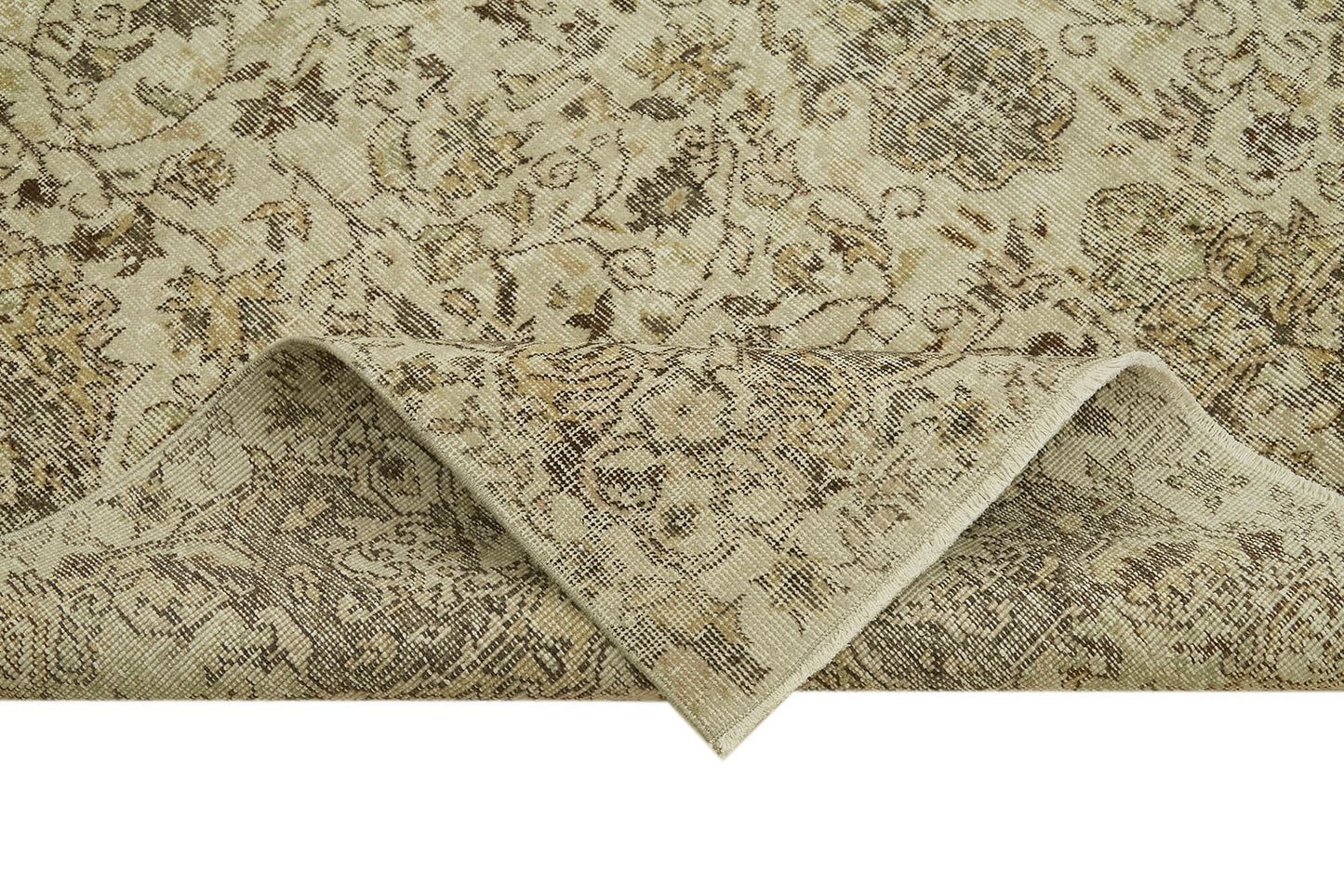 6x11 Beige Turkish Vintage Area Rug - 42001