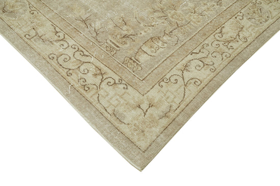7x10 Beige Turkish Vintage Area Rug - 42008