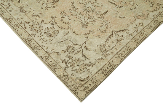 7x10 Beige Turkish Vintage Area Rug - 42010