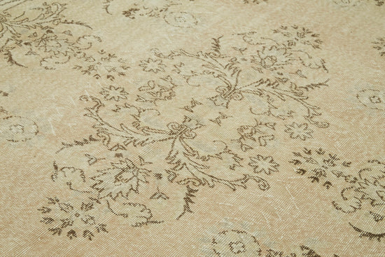7x10 Beige Turkish Vintage Area Rug - 42010