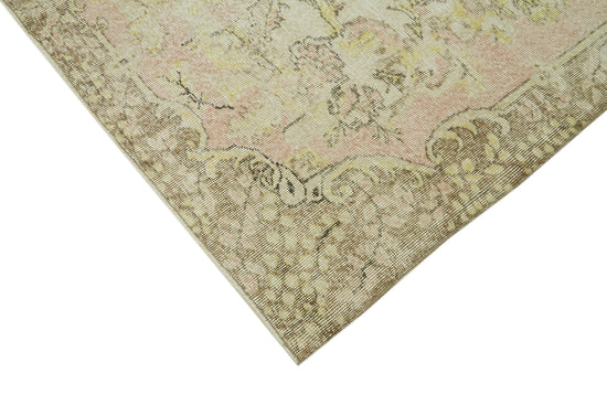 7x11 Beige Turkish Vintage Area Rug - 42027