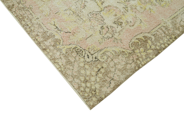 7x11 Beige Turkish Vintage Area Rug - 42027