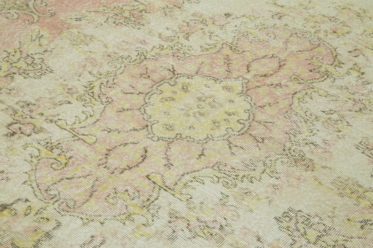 7x11 Beige Turkish Vintage Area Rug - 42027