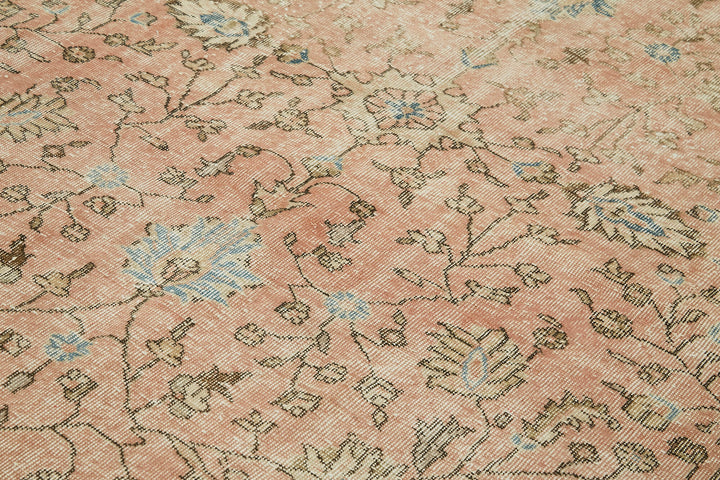 7x10 Beige Turkish Vintage Area Rug - 42046