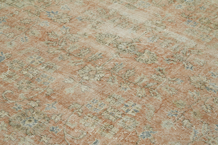 7x11 Beige Turkish Vintage Area Rug - 42048