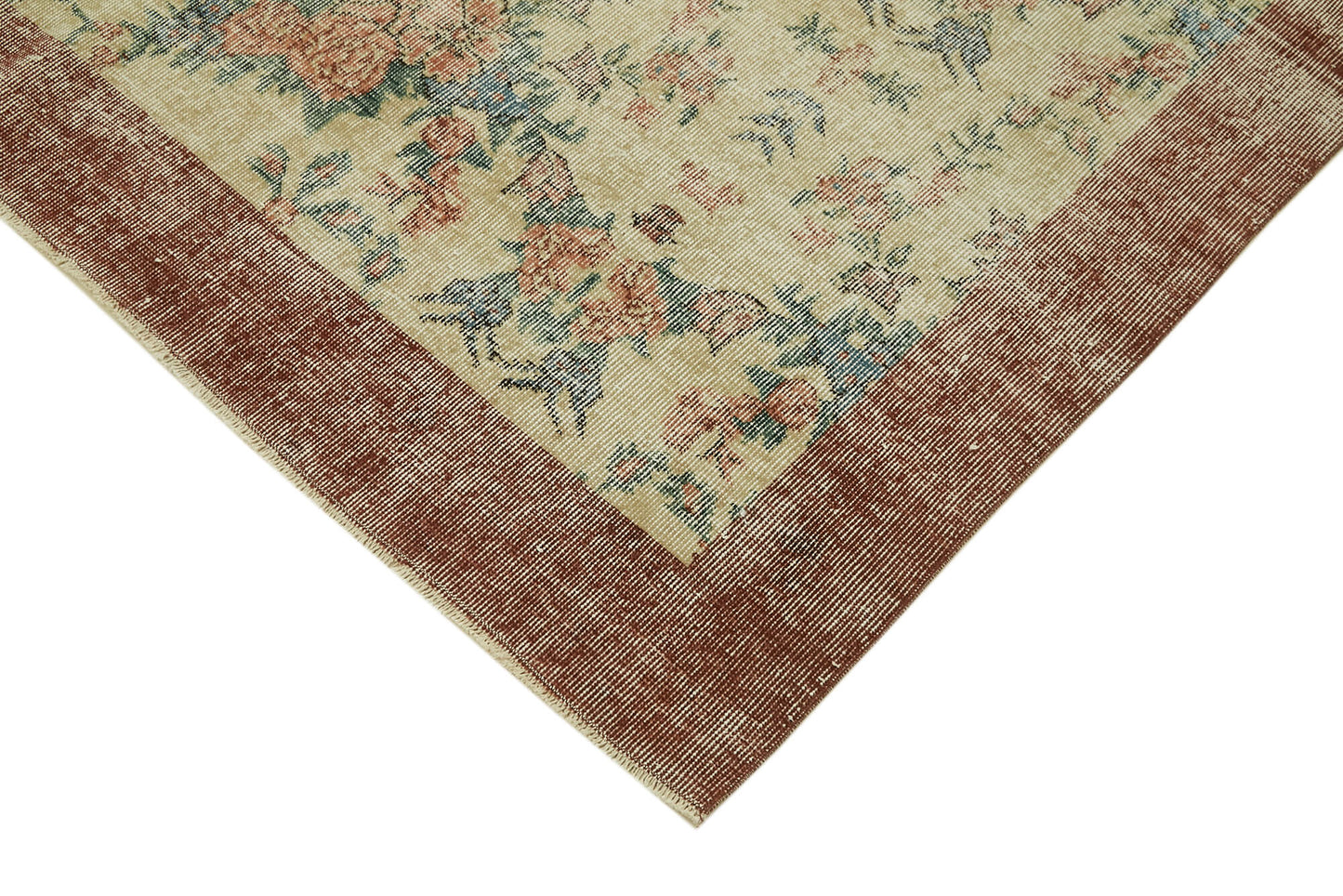 6x10 Beige Turkish Vintage Area Rug - 42080