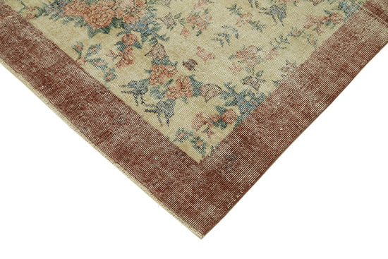 6x10 Beige Turkish Vintage Area Rug - 42080