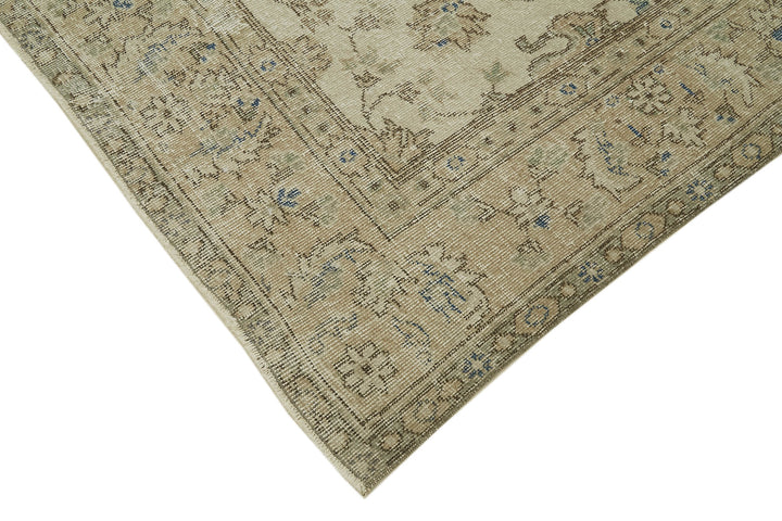 6x10 Beige Turkish Vintage Area Rug - 42092