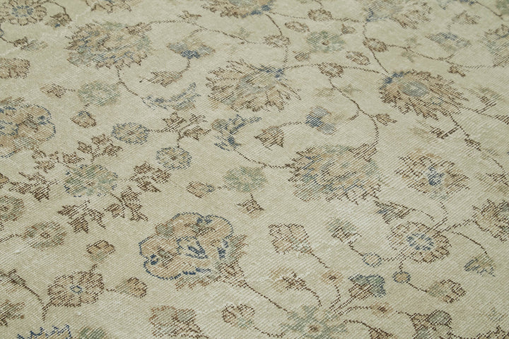 6x10 Beige Turkish Vintage Area Rug - 42092