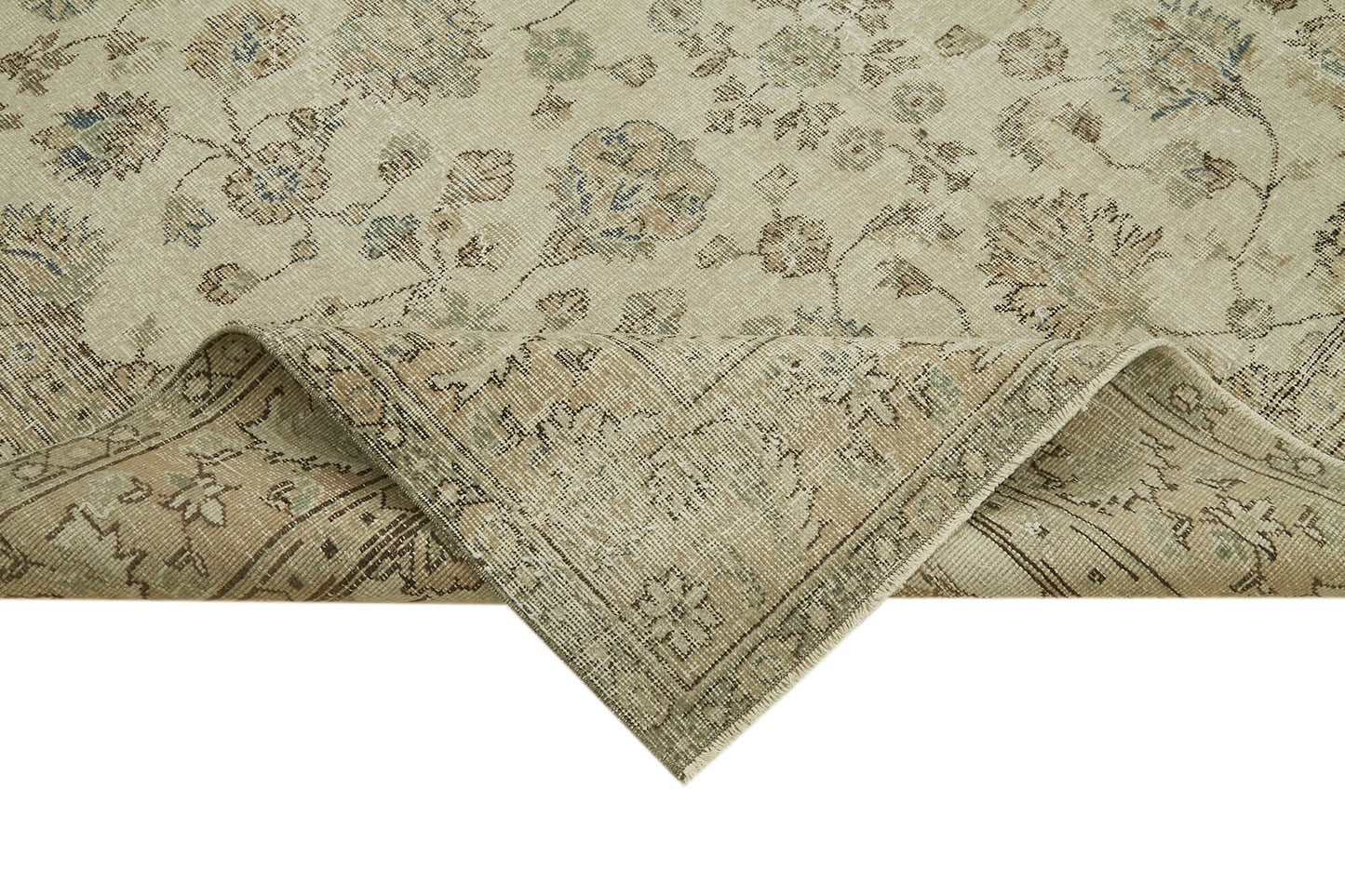 6x10 Beige Turkish Vintage Area Rug - 42092