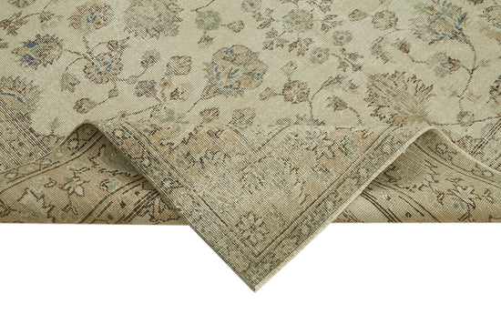 6x10 Beige Turkish Vintage Area Rug - 42092