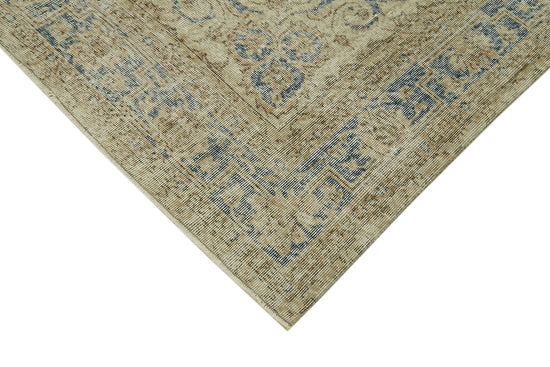 7x10 Beige Turkish Vintage Area Rug - 42093