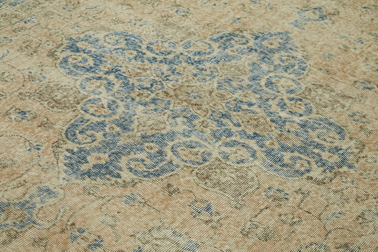 7x10 Beige Turkish Vintage Area Rug - 42093