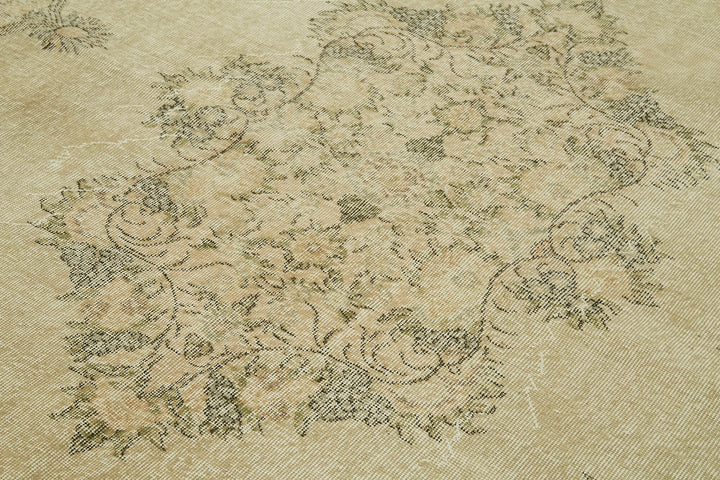 7x10 Beige Turkish Vintage Area Rug - 42099
