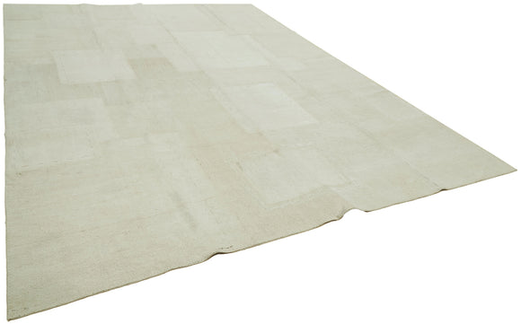 10x13 White Hemp Kilim Rug - 42100