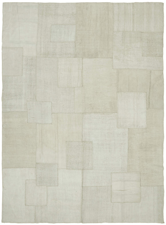 10x13 White Hemp Kilim Rug - 42101