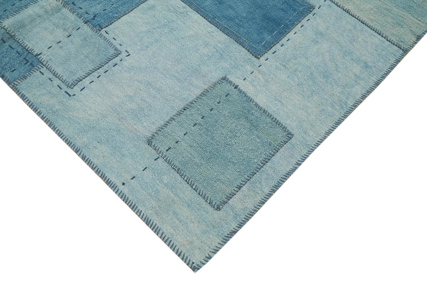 7x10 Blue Hemp Kilim Rug - 42102