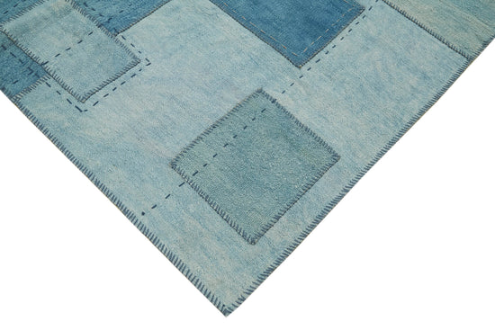7x10 Blue Hemp Kilim Rug - 42102