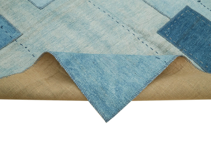 7x10 Blue Hemp Kilim Rug - 42102