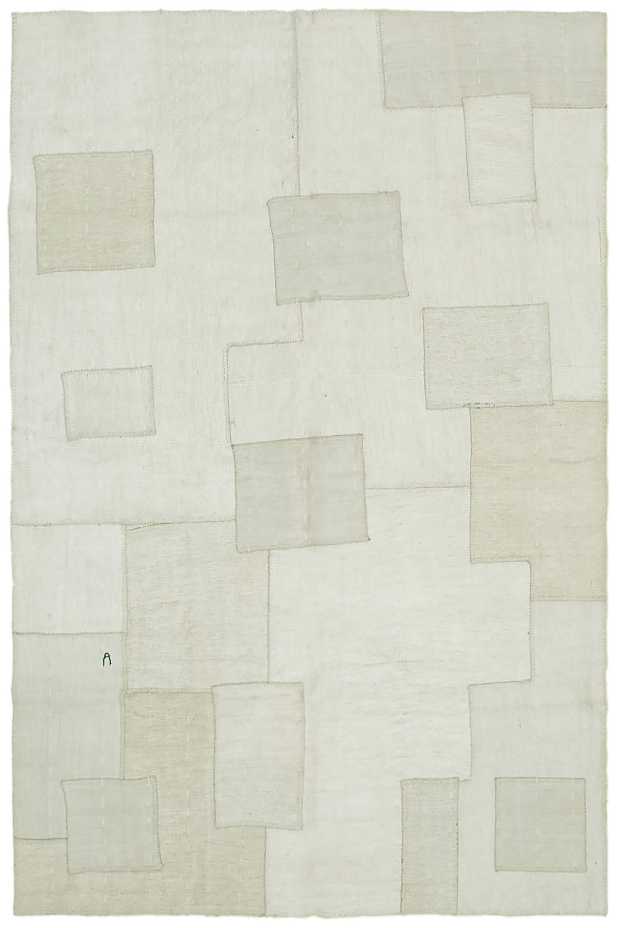 7x10 White Hemp Kilim Rug - 42103