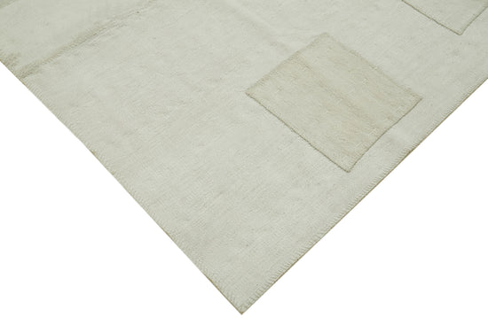 7x10 White Hemp Kilim Rug - 42103