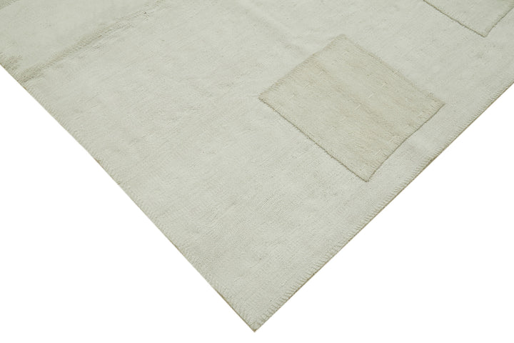 7x10 White Hemp Kilim Rug - 42103