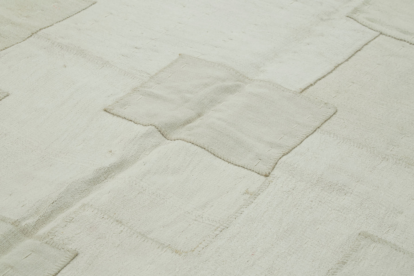 7x10 White Hemp Kilim Rug - 42103