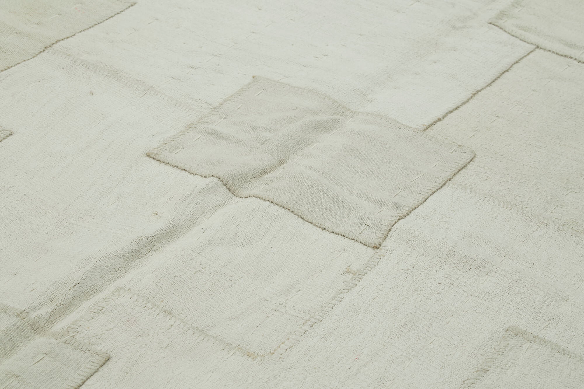 7x10 White Hemp Kilim Rug - 42103