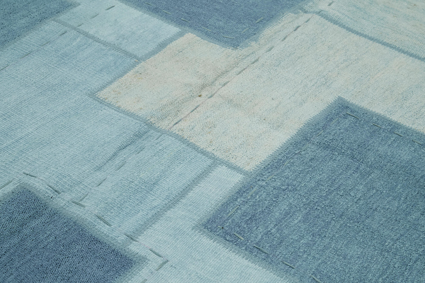 7x10 Blue Hemp Kilim Rug - 42104